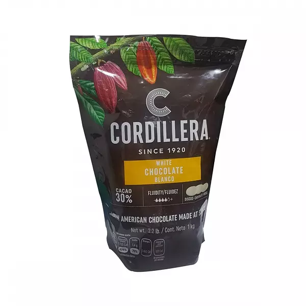 Cobertura Blanca Depositada al 30 % Cacao Cordillera
