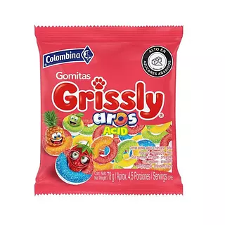 Gomitas Grissly Oros Acidos Colombina