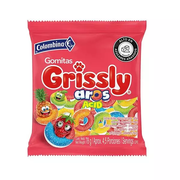 Gomitas Grissly Oros Acidos Colombina