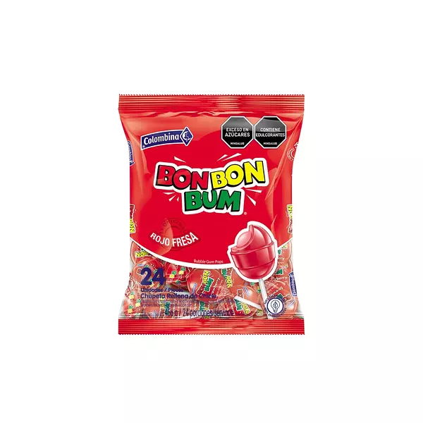 Bom Bom Bum Fresa Bolsa 24 und Colombina