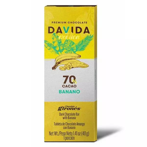 Barra De Chocolate Amargo Con Banano Al70