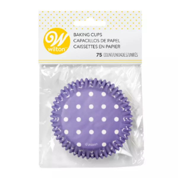 Capacillos Lilas Puntos Blancos Wilton