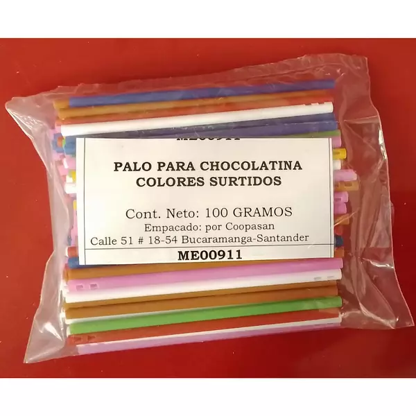 Palo Para Chocolatina Colores Surtidos