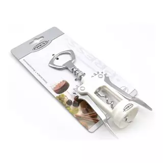 Sacacorchos Plastico Blanco Press