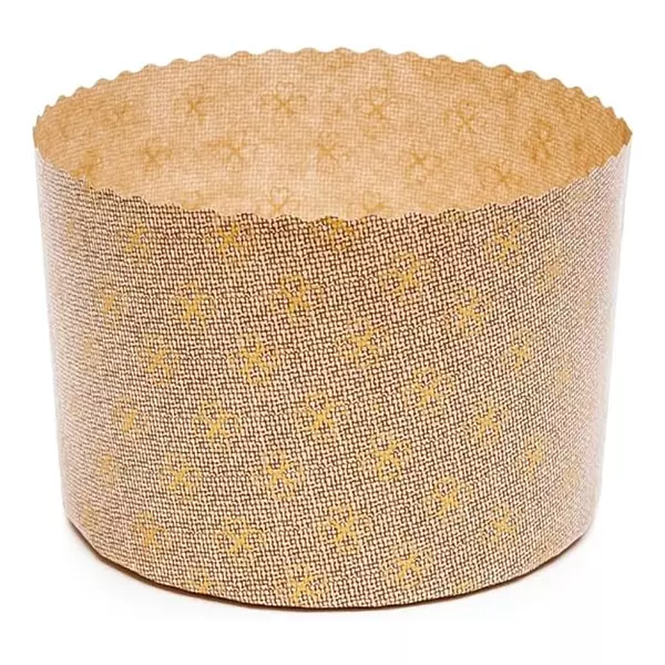 Molde Panettone Alto Flores Dorada X750 Gr  