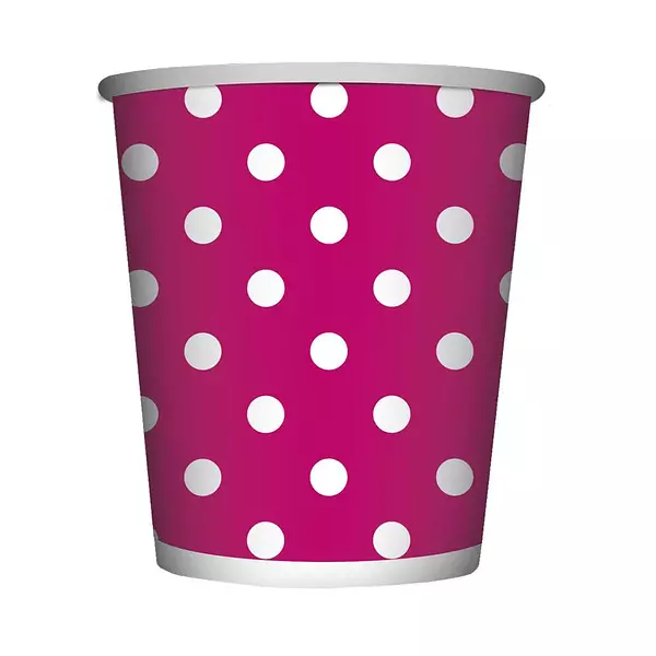 Vaso Polka Fucsia Paq 