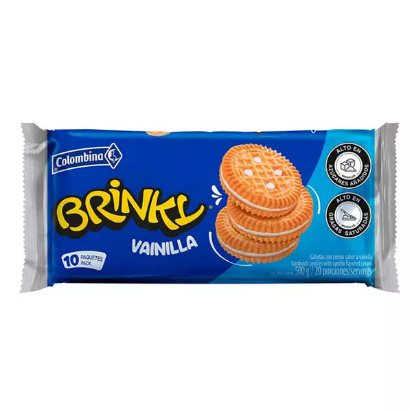 Galletas Con Crema Sabor A Vainilla  Brin