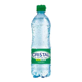 Agua Cristal Botella Con Gas