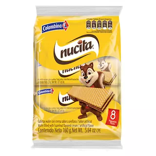Galleta Wafer Nucita Con Avellana 8 Und