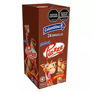 Barquillo Chocolate Piazza (24 Unidades)