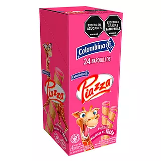 Piazza Jirafa Fresa Colombina (24 Unidades)