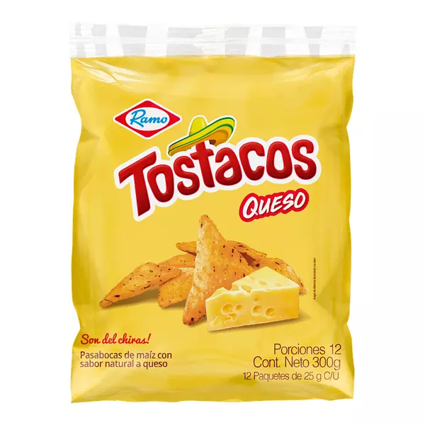 Tostacos Queso 12 Paquetes