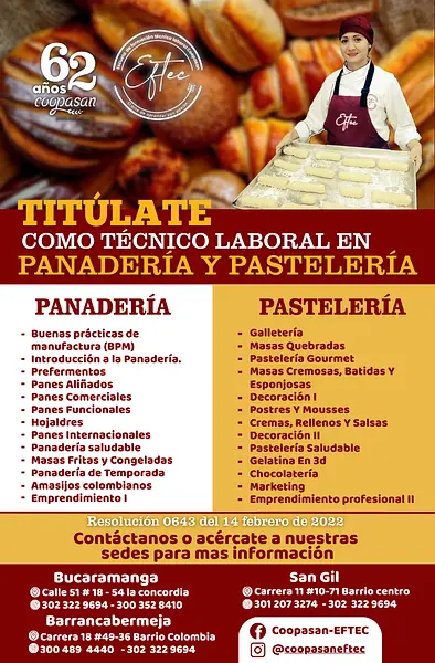 Tecnico Laborar en Panaderia y Pasteleria