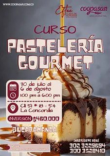 CURSO PASTELERÍA GOURMET BUCARAMANGA